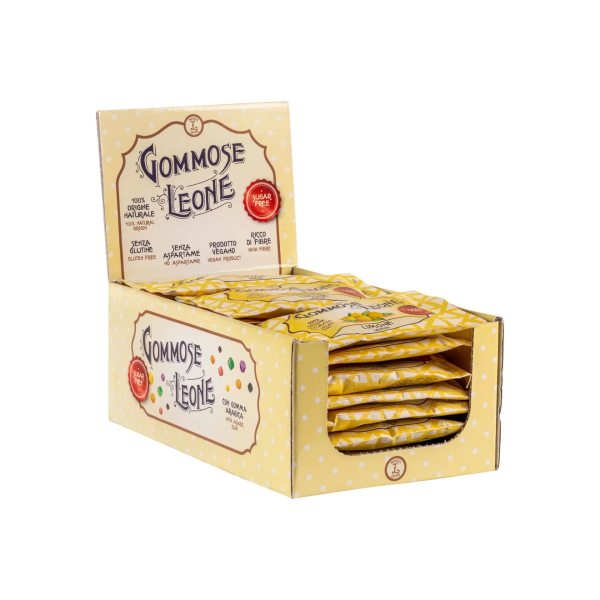 Mustika kummikommid väljapanekuga, kotis, SUHKRUVABA (Leone, Itaalia) 35g
