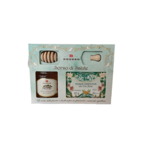 Kinkekomplekt "Suutäis Tervist", BIO (sis. Akaatsia mesi 230g ja Alpi ürditee 20g ja meevurr) (Itaalia)