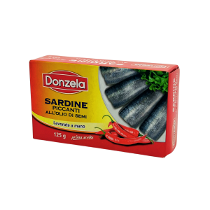Sardiinid Donzela, päevalilleseemneõlis, pikantsed 125g